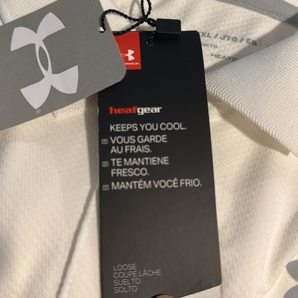 ❇️NWT❇️ Under Armour Youth White Polo Shirt - Picture 6 of 7